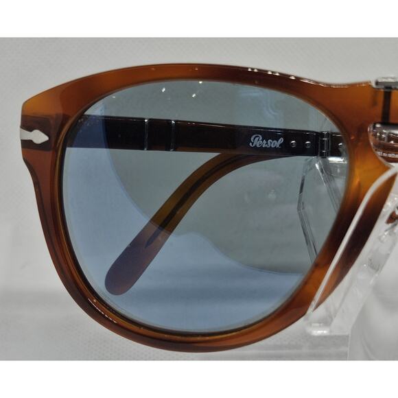 Persol 714SM Steve McQueen 096/56 Folding Sunglasses Blue Lens 54mm Italy - Picture 3 of 16